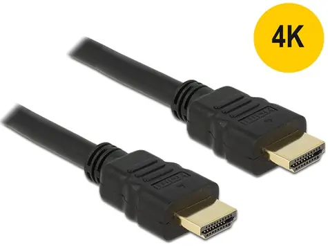 DeLock High Speed HDMI Kabel mit Ethernet - HDMI A Stecker > HDMI A Stecker / 4K / 1,5 m