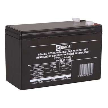 Emos Wartungsfreie Blei-Säure-Batterie 12V 7,2Ah (Faston 4,7 mm)