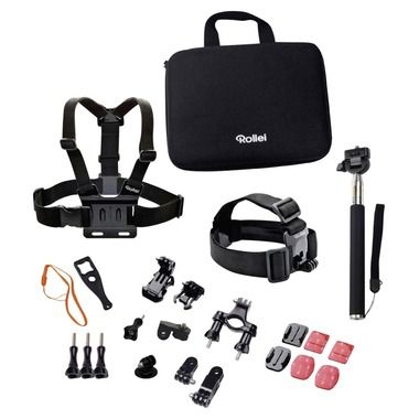 Rollei Outdoor-Zubehör-Set / 23-teilig für Rollei und GoPro Kameras