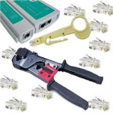 UTP-Tester+Zange+Stripper-Impaktor+10xRJ45