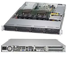 SuperMicro 1U Server (SYS-6018R-TDW) / 2x LGA2011-3 / iC612 / 16x DDR4 ECC R / 4X SATA3 HS (3,5") / 2x1GbE / 600W