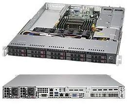 SuperMicro 1U Server (SYS-1018R-WC0R) / 1x LGA2011-3 / iC612 / 8x DDR4 ECC R / 8x SATA HS (2,5") / 2x700W / IPMI