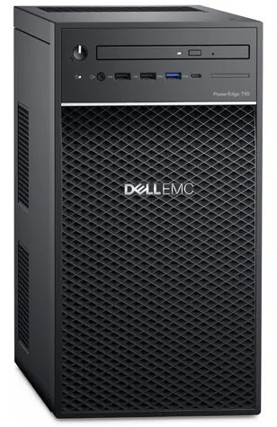 DELL PowerEdge T40 / Intel Xeon E-2224G 3,5 GHz / 16 GB / 2x 4 TB SATA / 1x 300 W / GLAN / DVD / 3YNBD