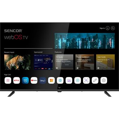 43" Sencor SLE US802TCSB schwarz / UHD / LED / HDMI / USB / CI+ / DVB-T2&C&S2 / 2x8W Lautsprecher