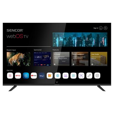 43" Sencor SLE 43US804B schwarz / 4K / LED / HDMI / USB / DVB-T2&C&S&S2 / 16W