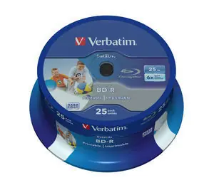 Verbatim BD R SL Datalife 25 GB 25 Stück / 6x / Wide Printable / Spindel