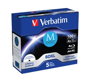 Verbatim MDisc BDXL 100 GB 5 Stück / 4X / Jewel