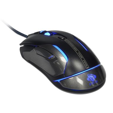 E-BLUE Auroza Gaming FPS schwarz / Gaming-Lasermaus / 6 Tasten / 1 Rad / kabelgebunden (USB) / 8200DPI / RGB-Hintergrundbeleuchtung