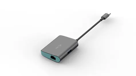 i-TEC USB-C-Metall-HUB + Gigabit-Ethernet-Adapter