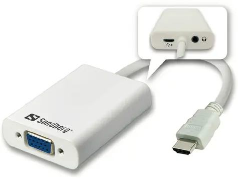 Sandberg HDMI-zu-VGA+Audio-Konverter