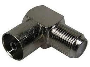 Zircon Reduktions-F-Buchse/IEC-Buchse abgewinkelt