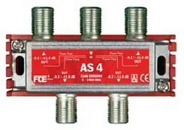 FTE -Splitter AS 4, Bereich 5-2400 MHz, F-Stecker
