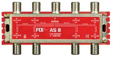 FTE -Splitter AS 8, Bereich 5-2400 MHz, F-Stecker