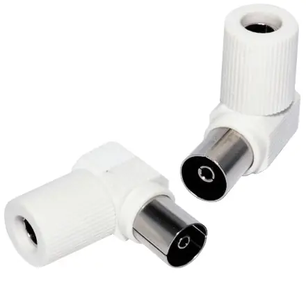 PremiumCord TV-Antennenstecker IEC abgewinkelt-F / 75 Ohm