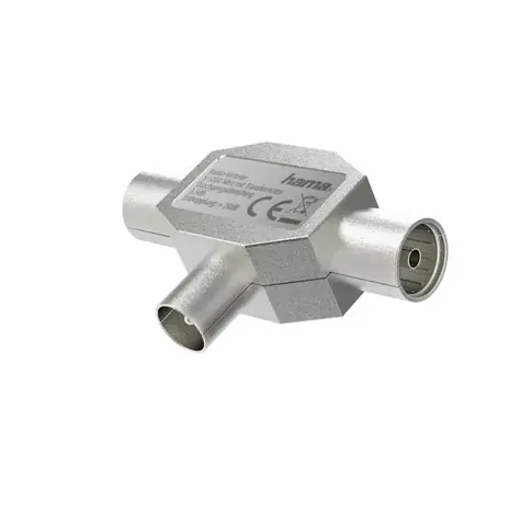 HAMA Antennensplitter für Radio/Koax-Gabel - 2 Koax-Buchsen