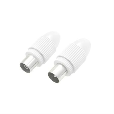 HAMA Steckverbinder-Set Koax-Stecker + gerade IEC-Buchse