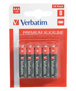 Verbatim Alkaline-Blisterbatterien AAA 1,5 V, 10 Stück/Blister