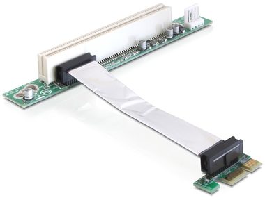 DeLock Riser-Karte PCI Express x1 > PCI 32Bit 5 V / Kabel 9cm