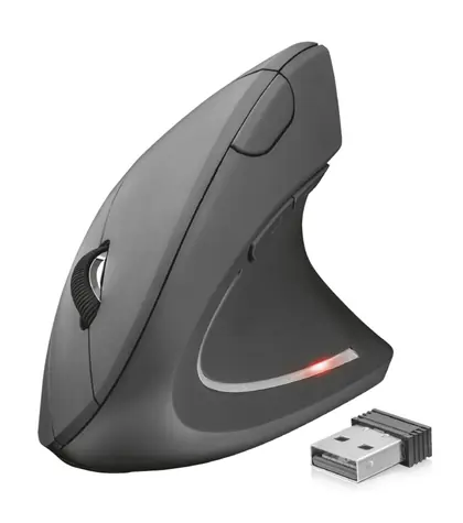 Trust Verto kabellose ergonomische Maus / kabellose ergonomische Maus / 1600 DPI / 2,4 GHz / Nano-USB 