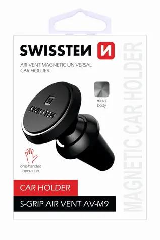 Swissten S-GRIP AV-M9 schwarz / Magnethalter für die Kfz-Lüftung