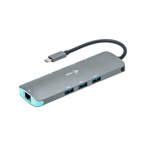 i-TEC USB-C Metall-Nano-Dockingstation 4K HDMI LAN + Stromversorgung 100 W
