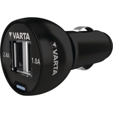 Varta Autoladegerät schwarz / 12V DC / 3,4A / 2x USB