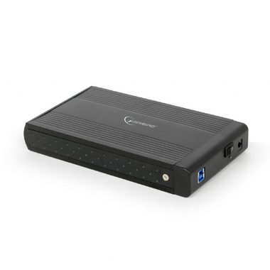 Gembird externes USB 3.0-Gehäuse für 3,5 Zoll / SATA / schwarzes Aluminium