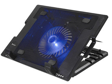 Tracer ICESTORM 17" schwarz / Kühlpad für 17" Laptop / 2xUSB 2.0 / 1x 125 mm Lüfter / Winkel verstellbar