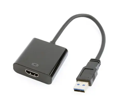 Gembird Adapter USB 3.0 A (M) auf HDMI (F) / Audio+Video / Kabel 15cm / 1080p60Hz / schwarz