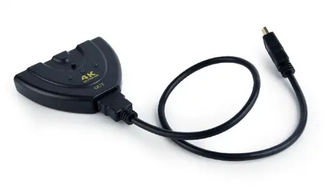 Gembird HDMI-Schnittstellenschalter mit 3 Anschlüssen / 3x HDMI IN / 1x HDMI OUT / Schwarz