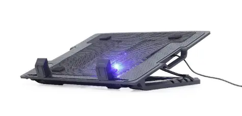 Gembird NBS-1F17T-01 Laptop-Kühlpad 17" schwarz / 1x LED-Lüfter / höhen- und neigbar