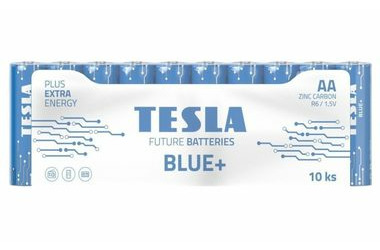 TESLA BLUE+ Zinc Carbon AA Bleistiftbatterie (R06) 10 Stück / Folie