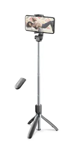 CellularLine Freedom Selfie-Stick mit Stativfunktion schwarz