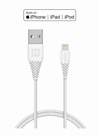 Swissten TPE Datenkabel USB - LIGHTNING MFi 1,2m weiß