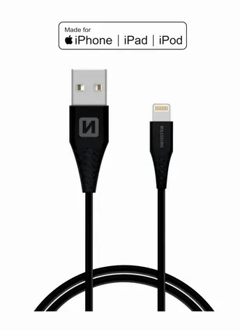 Swissten TPE Datenkabel USB - LIGHTNING MFi 1,2m schwarz