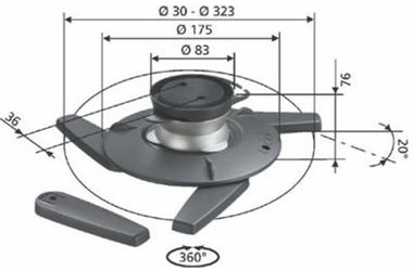 Vogels Evolution EPC 6545 schwarz / Projektor Deckenhalterung / max. 10 kg