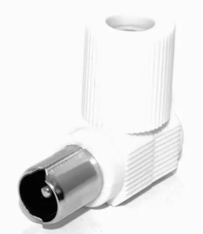 PremiumCord TV-Antennenstecker IEC abgewinkelt-M, 75 Ohm