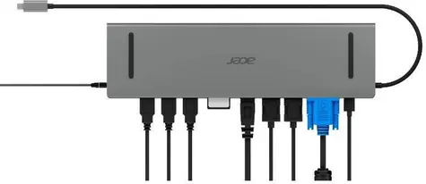 Acer ACG-DCK-C1 Silber / 1xUSB-C / 1xVGA / 3xUSB-A 3.1 / 1xRJ45 / 1x Kombi-Audio-Mikro / 2 x HDMI