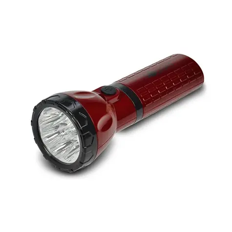 Solight WN10 wiederaufladbare LED-Taschenlampe rot-schwarz / Plug-in / Pb 800mAh / 9x LEDs