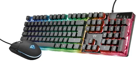 Trust GXT 838 AZOR COMBO CZ & SK / Gaming-Tastatur + Maus / USB / CZ & SK