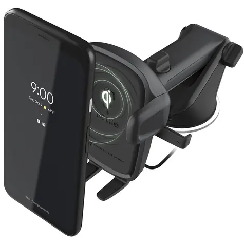 iOttie Easy One Touch Wireless 2 Armaturenbrett- und Windschutzscheiben-Autohalterung mit kabellosem Ladegerät, Schwarz