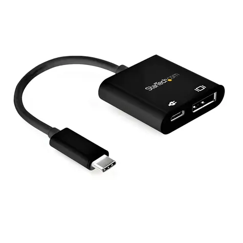 StarTech Adapter USB-C auf DisplayPort & Power Delivery USB-C 60W schwarz / 8K 60Hz / 4K 120Hz / HBR3