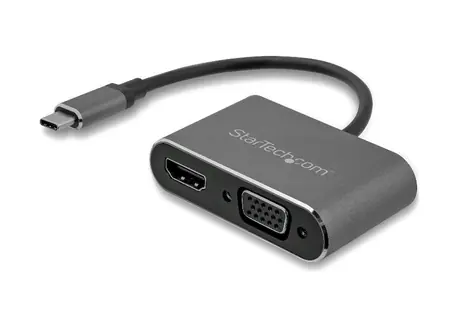 StarTech Multiport-Videoadapter USB-C auf HDMI & VGA grau / 4K 30Hz 