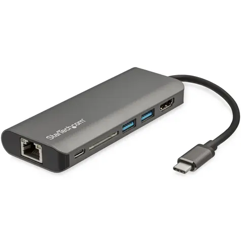StarTech DKT30CSDHPD3 Mini-Dockingstation grau / 60W Netzteil / 1x HDMI / 2x USB / 1x RJ-45 / SD-Steckplatz