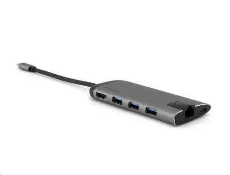 Verbatim 49142 USB-C-Dockingstation / 3x USB-A 3.0 / 1x USB-C 3.1 / 1x HDMI (4K@30Hz) / 1x GLAN / SD&MicroSD