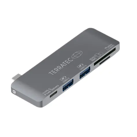 Terratec Connect C7 USB-C / 2x USB-A 3.0 / 1x USB-C PD (100W) / SD&Micro-SD-Leser