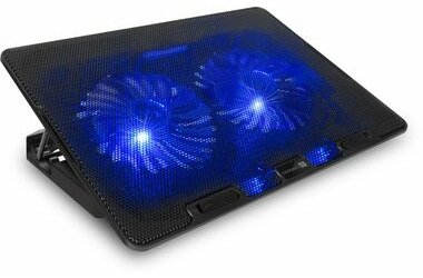 Connect IT FrostBreeze schwarz / Kühlpad für Laptop 15,6" / Geschwindigkeitsregelung / LED-Hintergrundbeleuchtung 