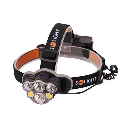 Solight WN35 LED wiederaufladbare Stirnlampe schwarz / 550lm / Li- ION / USB