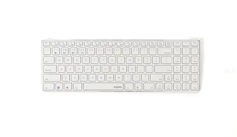Rapoo E9100M Multimode weiß / kabellose Tastatur / BT & 2,4 GHz / 2x AAA / Nachverkauf