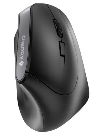 Cherry MW 4500 schwarz / Ergonomische Maus / 1200DPI / 2,4GHz / USB Nano / 2x AAA